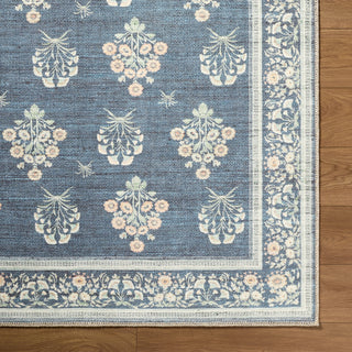 Livabliss Thistle THT-2302 Denim Blue Machine Washable Area Rug 