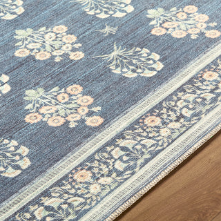 Livabliss Thistle THT-2302 Denim Blue Machine Washable Area Rug Detail