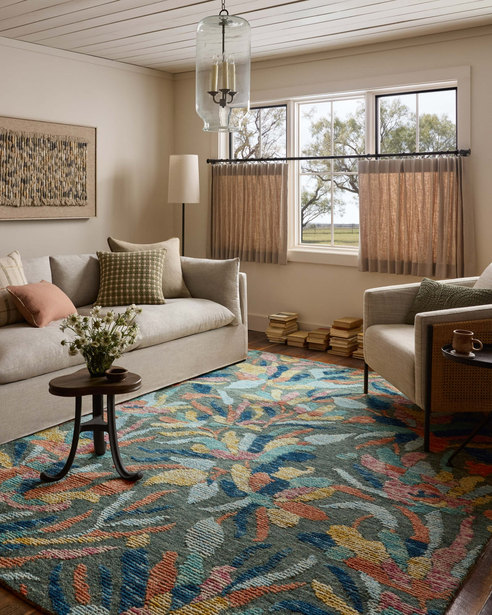 Loloi Tilly TIL-05 Green / Multi Area Rug Lifestyle Image Feature