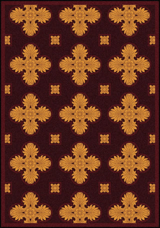 Joy Carpets Any Day Matinee Tivoli Burgundy Area Rug