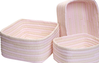 Colonial Mills Ticking Nesting Set TK79 Pink Canvas