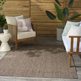 Nourison Tulum TLM01 Brown Area Rug Corner Image