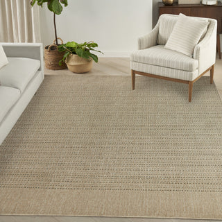 Nourison Tulum TLM01 Taupe Area Rug Corner Image