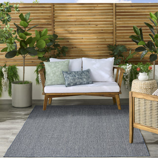 Nourison Tulum TLM01 Denim Area Rug Corner Image
