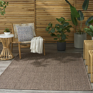 Nourison Tulum TLM02 Brown Area Rug Corner Image