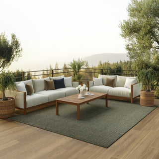 Nourison Tulum TLM02 Olive Area Rug Corner Image