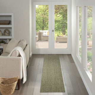 Nourison Tulum TLM02 Olive Area Rug Corner Image