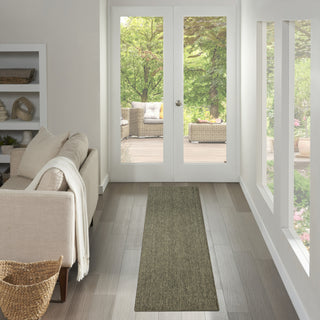 Nourison Tulum TLM03 Olive Area Rug Corner Image