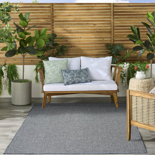 Nourison Tulum TLM03 Denim Area Rug Corner Image