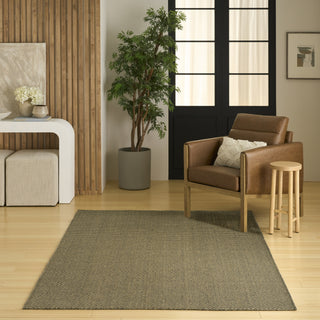 Nourison Tulum TLM03 Olive Area Rug Corner Image