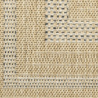 Nourison Tulum TLM04 Taupe Grey Area Rug Corner Image