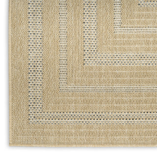Nourison Tulum TLM04 Taupe Grey Area Rug Corner Image