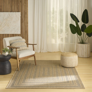 Nourison Tulum TLM04 Taupe Grey Area Rug Swatch Image