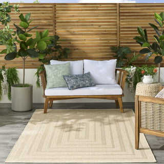 Nourison Tulum TLM04 Cream Area Rug Room Image Feature