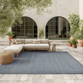 Nourison Tulum TLM04 Denim Area Rug Corner Image