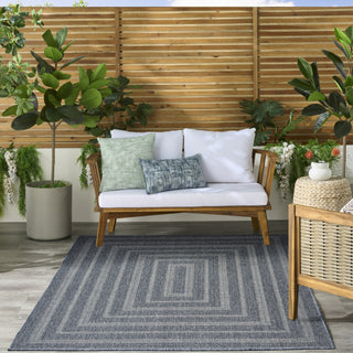 Nourison Tulum TLM04 Denim Area Rug Corner Image