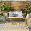 Nourison Tulum TLM04 Taupe Grey Area Rug Room Image Feature
