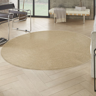 Nourison Tulum TLM04 Taupe Ivory Area Rug Corner Image