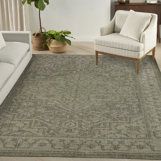 Nourison Tulum TLM05 Olive Area Rug Corner Image