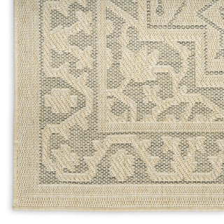 Nourison Tulum TLM05 Taupe Olive Area Rug Corner Image