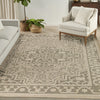 Nourison Tulum TLM05 Taupe Olive Area Rug Corner Image