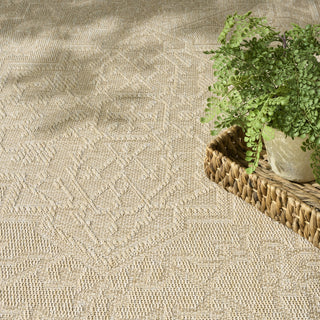 Nourison Tulum TLM05 Cream Area Rug Corner Image