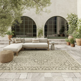 Nourison Tulum TLM05 Taupe Olive Area Rug 