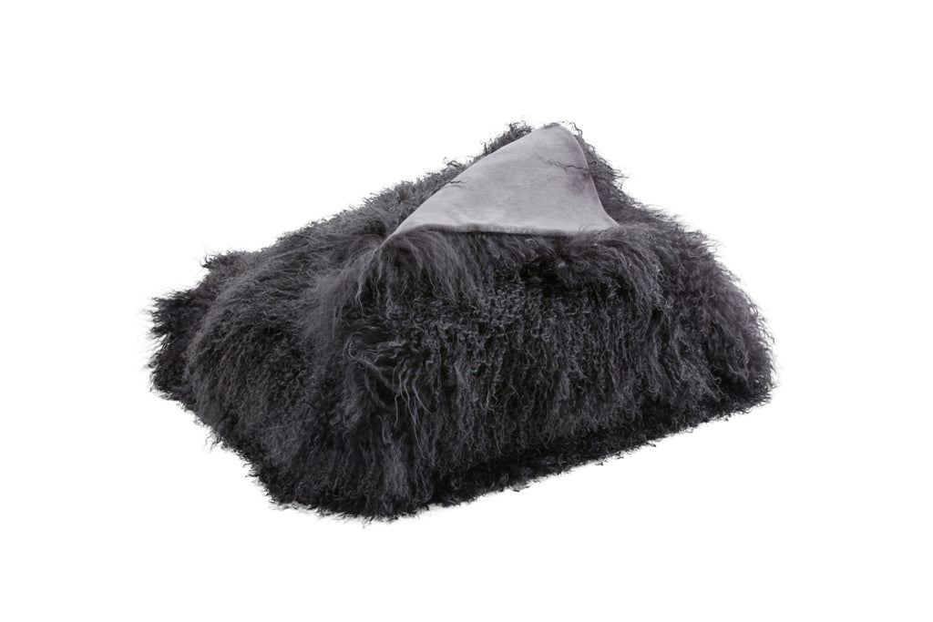 Auskin Tibetan Sheepskin Long Wool Charcoal Throw main image