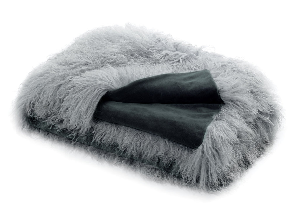 Auskin Tibetan Sheepskin Long Wool Dove Throw main image