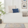 Nourison ELEGANT HEIRLOOMS ELH01 GREY GOLD Corner Image