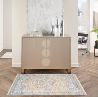 Nourison ELEGANT HEIRLOOMS ELH01 GREY GOLD Corner Image