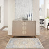Nourison ELEGANT HEIRLOOMS ELH01 GREY GOLD Corner Image