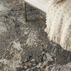 Nourison Tangra TNR01 Grey Multicolor Area Rug Corner Image