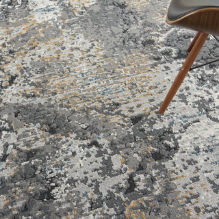 Nourison Tangra TNR01 Grey Multicolor Area Rug Corner Image