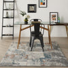 Nourison Tangra TNR06 Grey Multicolor Area Rug Corner Image