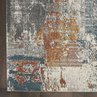 Nourison Tangra TNR06 Grey Multicolor Area Rug Detail Image
