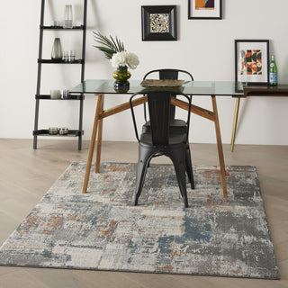 Nourison Tangra TNR06 Grey Multicolor Area Rug Room Image Feature