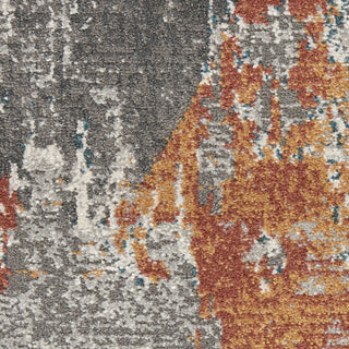 Nourison Tangra TNR06 Grey Multicolor Area Rug Swatch Image