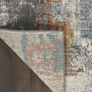 Nourison Tangra TNR06 Grey Multicolor Area Rug Corner Image