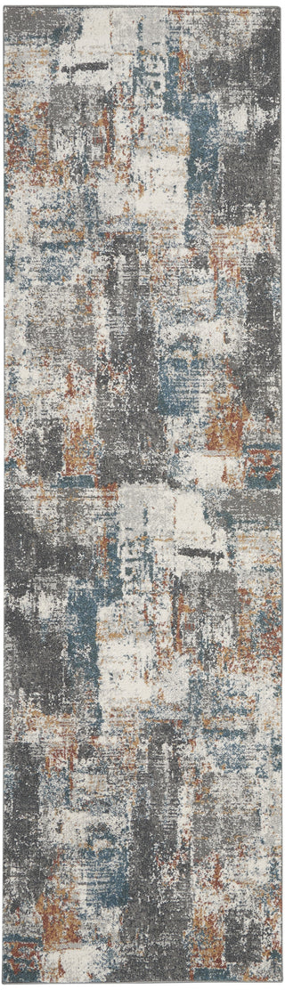Nourison Tangra TNR06 Grey Multicolor Area Rug Main Image