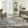 Nourison Tangra TNR06 Grey Multicolor Area Rug Corner Image