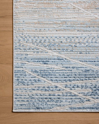 Loloi Townes TOW-07 Natural / Sky Area Rug Corner Image