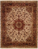 Kalaty Tabriz TR-551 Ivory/Burgundy Area Rug