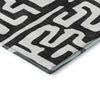 Dalyn The Reserve TR1 Black Machine Washable Area Rug Corner Image
