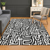 Dalyn The Reserve TR1 Black Machine Washable Area Rug Lifestyle Image Feature