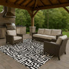 Dalyn The Reserve TR1 Black Machine Washable Area Rug Outdoor Lifestyle Image Feature