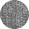 Dalyn The Reserve TR1 Black Machine Washable Area Rug Round Main Image