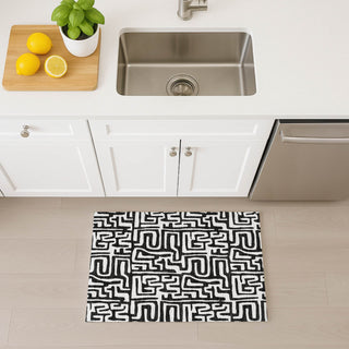 Dalyn The Reserve TR1 Black Machine Washable Area Rug Scatter Lifestyle Image Feature