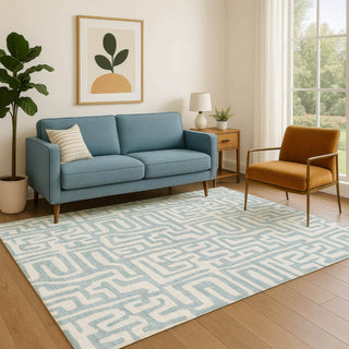 Dalyn The Reserve TR1 Denim Machine Washable Area Rug Lifestyle Image Feature