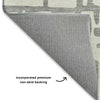 Dalyn The Reserve TR1 Gray Machine Washable Area Rug Backing Image